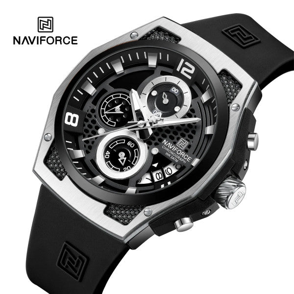 Naviforce Muški sat 8051T black silver