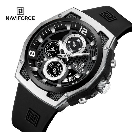 Naviforce Muški sat 8051T black silver