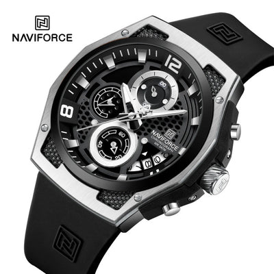 Naviforce Muški sat 8051T black silver
