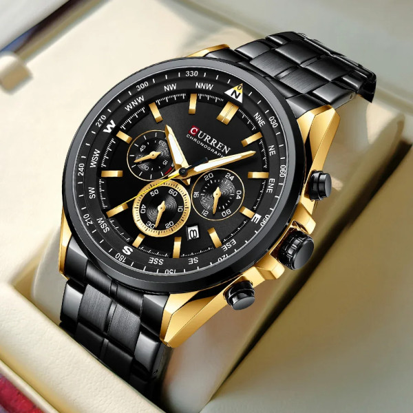 Curren 8399 black gold